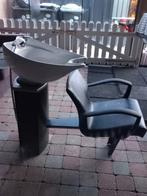 Kappersstoelen en wasunit, Ophalen, Gebruikt, Twee, Zwart