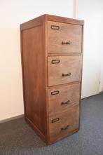Houten hangmappen archiefkast, vintage, incl. Hangmappen, Ophalen, Gebruikt, 100 tot 150 cm, Vintage