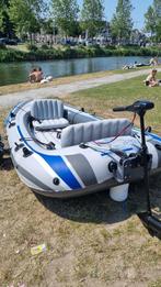 Intex opblaasboot + 66 lbs motor, accu, lader, accessoires, Ophalen, Met peddels, Drie personen of meer, Overige typen