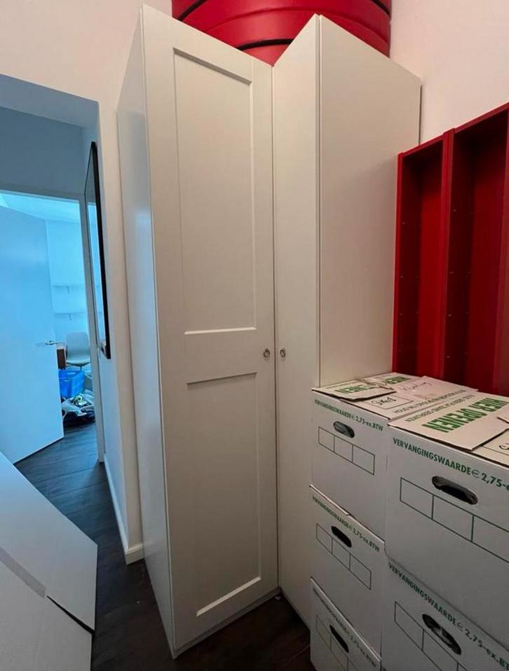 Witte IKEA PAX hoekkast 110x110x236, Huis en Inrichting, Kasten | Kledingkasten, Gebruikt, 200 cm of meer, 100 tot 150 cm, 50 tot 75 cm