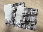 Kussenhoes Print Zwart Wit 40x40 2 Stuks NIEUW, Huis en Inrichting, Woonaccessoires | Kussens, Ophalen of Verzenden, Nieuw, Overige kleuren