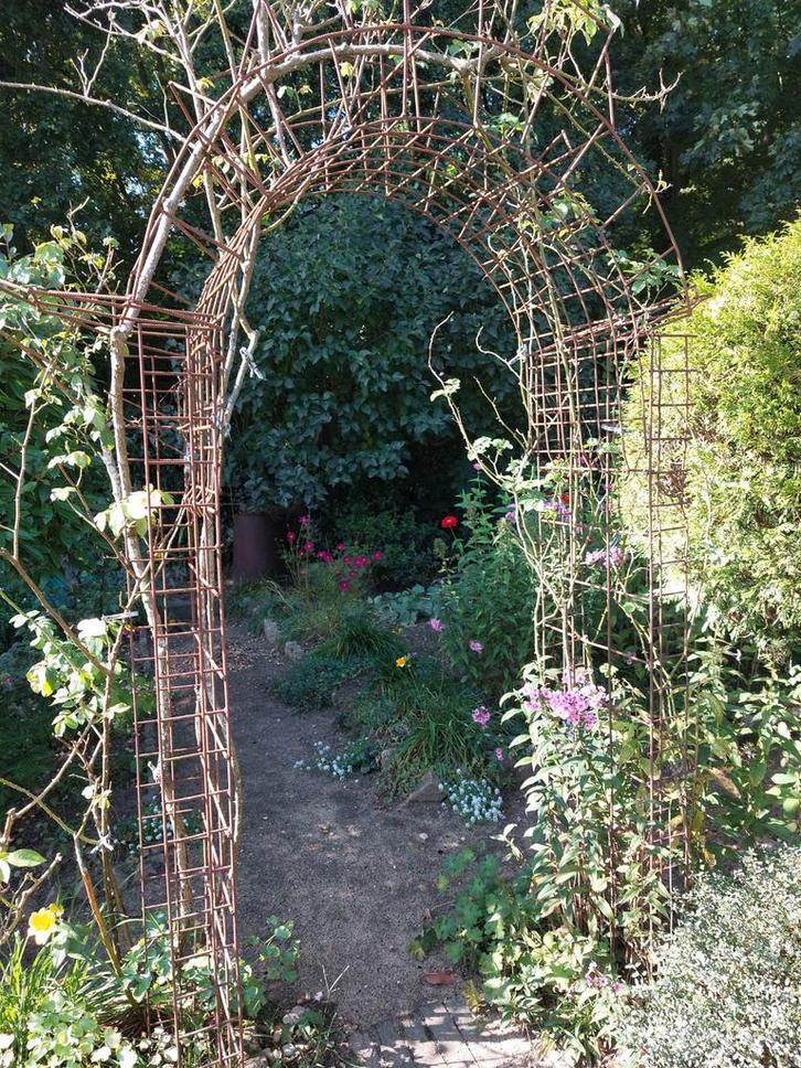 Pergola in 2 delen - Handgemaakt door lokale kunstenaar, Tuin en Terras, Tuinhekken en Hekwerk, Tuinhek, IJzer, Ophalen of Verzenden