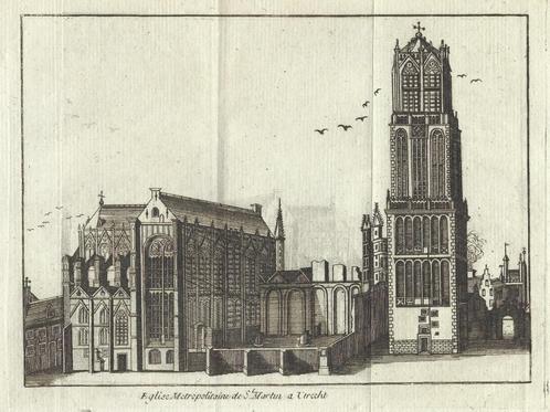 1786 - Utrecht / de Dom, Antiek en Kunst, Kunst | Etsen en Gravures, Ophalen of Verzenden