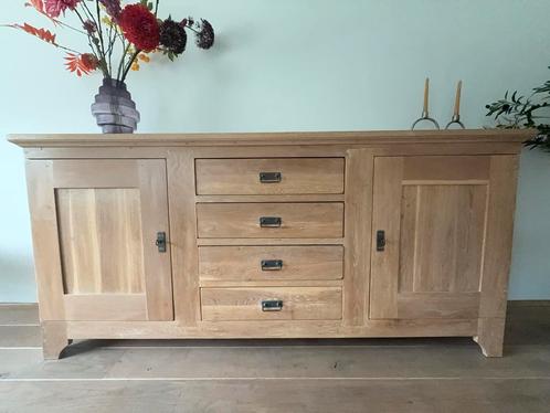 Eiken Dressoir - 4 Laden, 2 Deuren - Zeer Goede Staat, Huis en Inrichting, Kasten | Dressoirs, Zo goed als nieuw, 100 tot 150 cm