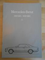 Mercedes 380SEC 500SEC Brochure 1983 W126 C126 Coupe, Ophalen, Mercedes, Zo goed als nieuw, Mercedes-Benz