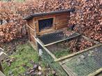 konijnenhok met buitenren, Dieren en Toebehoren, Knaagdieren en Konijnen | Hokken en Kooien, Ophalen, Gebruikt, 90 cm of meer