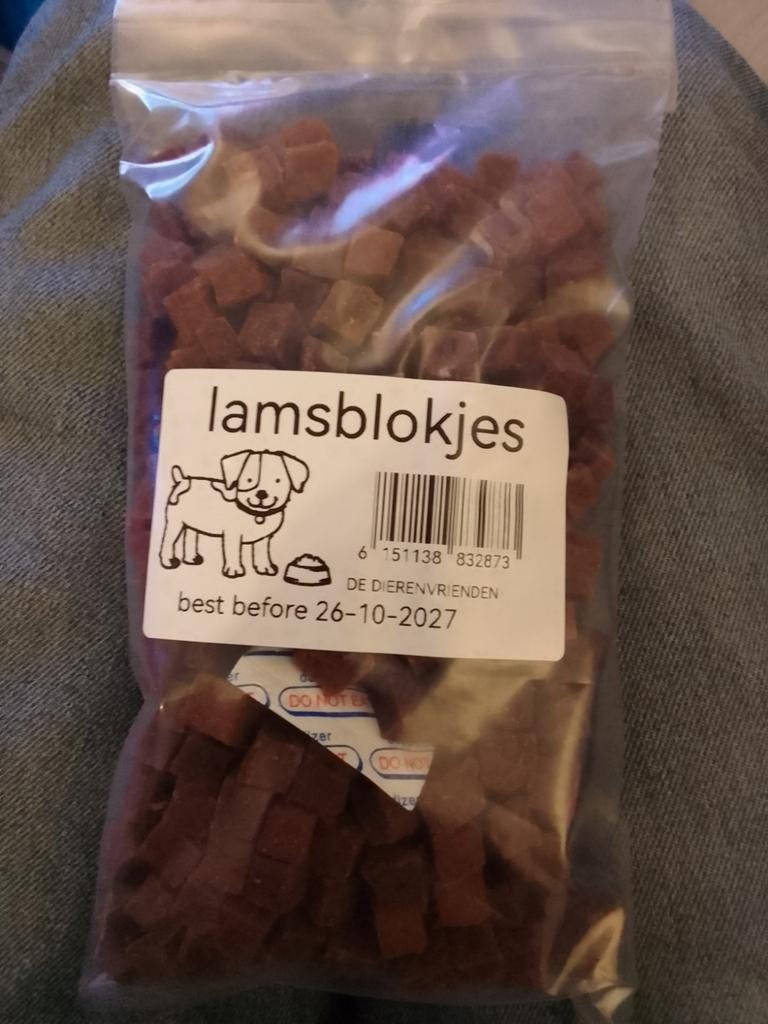 Lamsblokjes hondensnacks, Ophalen of Verzenden, Hond