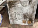 Boeddha schilderij 100x100cm, Huis en Inrichting, Zo goed als nieuw, Ophalen