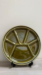 3 Vintage Gien France Mosgroene Gourmetborden - 1960/70s, Huis en Inrichting, Keuken | Servies, Gebruikt, Ophalen of Verzenden