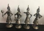 Vintage / India : 4 beelden muzikanten, Antiek en Kunst, Ophalen of Verzenden