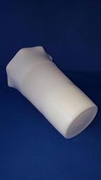 Vintage vaas van wit melkglas, Hazel Atlas, 17cm. 2A19, Huis en Inrichting, Woonaccessoires | Vazen, Tweedehands verkoop, Tweedehands verkoop