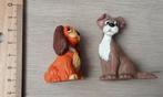 Lady en de vagebond Disney poppetjes samen €5, Ophalen of Verzenden, Overige figuren, Gebruikt, Beeldje of Figuurtje