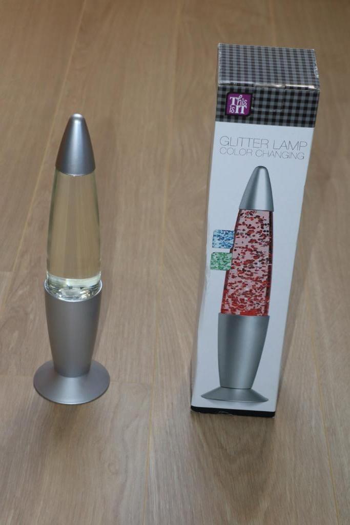Glitter lamp (lavalamp) ZGAN excl. adapter, Huis en Inrichting, Lampen | Tafellampen, Zo goed als nieuw, Minder dan 50 cm, Ophalen of Verzenden