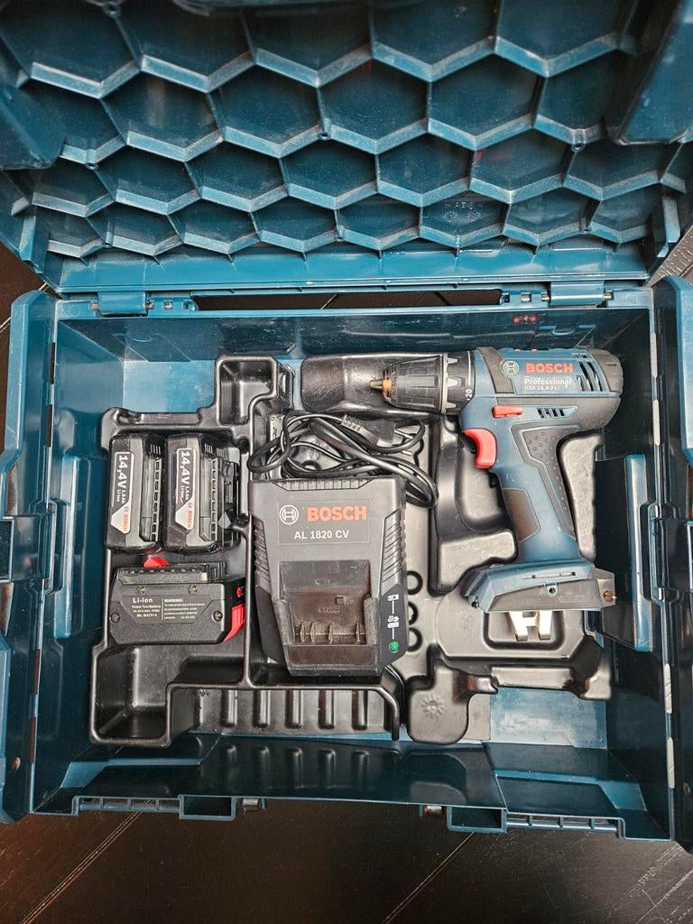 Bosch GSR 14,4-2-LI Accuboormachine met Accu's, Variabele snelheid, Ophalen of Verzenden, Minder dan 400 watt, Zo goed als nieuw