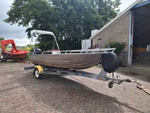 Aluminium Qwest console boot 15 pk 4 takt slechts 4750 euro, Watersport en Boten, Vis- en Consoleboten, Gebruikt, 10 tot 30 pk