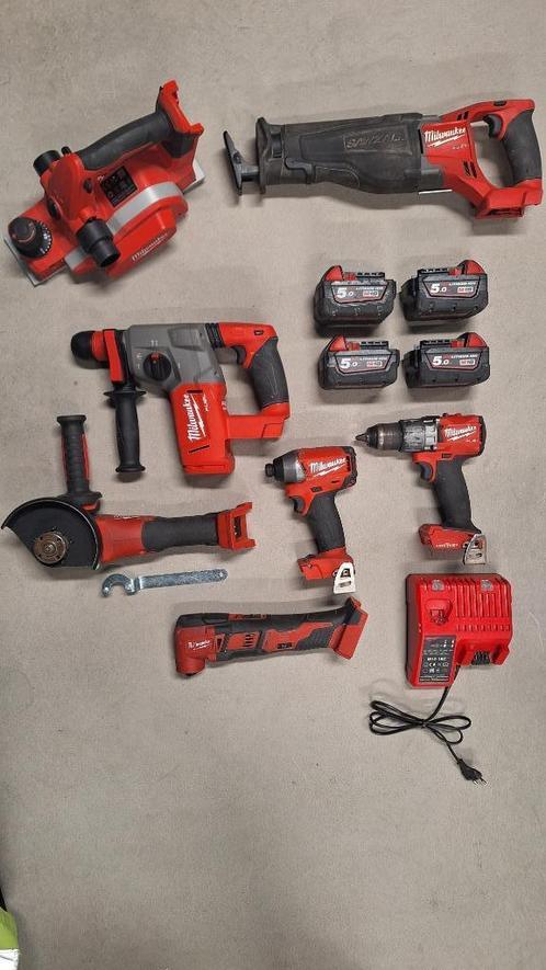 Milwaukee 18v Combi ACCU gereedschapsset, Auto diversen, Autogereedschap, Zo goed als nieuw, Ophalen of Verzenden