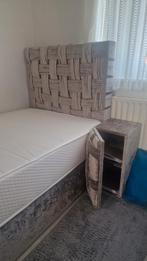 Boxspring, Ophalen, 100 cm, Eenpersoons, Zo goed als nieuw