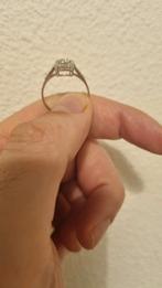 Baguette Diamanten en gouden Ring, Sieraden, Tassen en Uiterlijk, Ringen, Ophalen, Wit, Nieuw, 17 tot 18