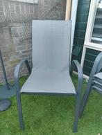 4 stapelbare tuinstoelen, Ophalen, Zo goed als nieuw, Stapelbaar
