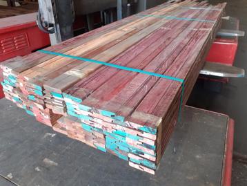 Hardhout latten glad 15x42x2400mm - 175 stuks - weg=weg  beschikbaar voor biedingen