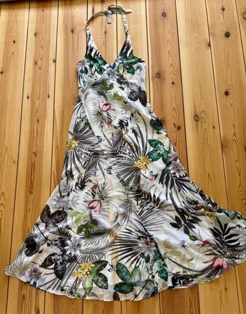 Steps Maxi Jurk - Wit met bloemen - Maat 38 / SMedium beschikbaar voor biedingen