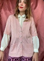 Vintage lichtroze/roze vest, maat 38/M/medium, Maat 38/40 (M), Hippie galore, Ophalen of Verzenden, Vintage
