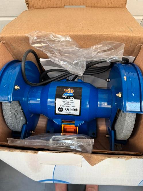 TOP Craft TCD 1500 Doppelschleifer (Dubbele Slijpmachine), Doe-het-zelf en Verbouw, Gereedschap | Slijpmachines, Gebruikt, Ophalen