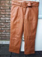 nick jean faux leather broek 7/8, mt s, caramel, NIEUW, Nieuw, Ophalen of Verzenden, Driekwart, Maat 36 (S)