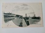 Enkhuizen Station met Scheepvaart 1901, Ophalen of Verzenden, Voor 1920, Gelopen, Noord-Holland