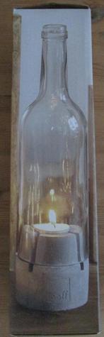 Leeff Bottle Light Glass/Concrete 31 cm nieuw in doos, Overige materialen, 25 tot 50 cm, Nieuw, Ophalen of Verzenden