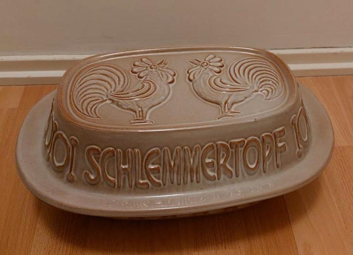 West-Germany Schlemmer Topf Ovenschaal, Huis en Inrichting, Keuken | Potten en Pannen, Gebruikt, Pot, Bus of Blik, Overige materialen