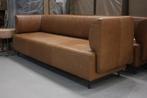 Luxe bank TRAY Jess Design leer bankstel cognac bruin, Ophalen, Zo goed als nieuw, Leer