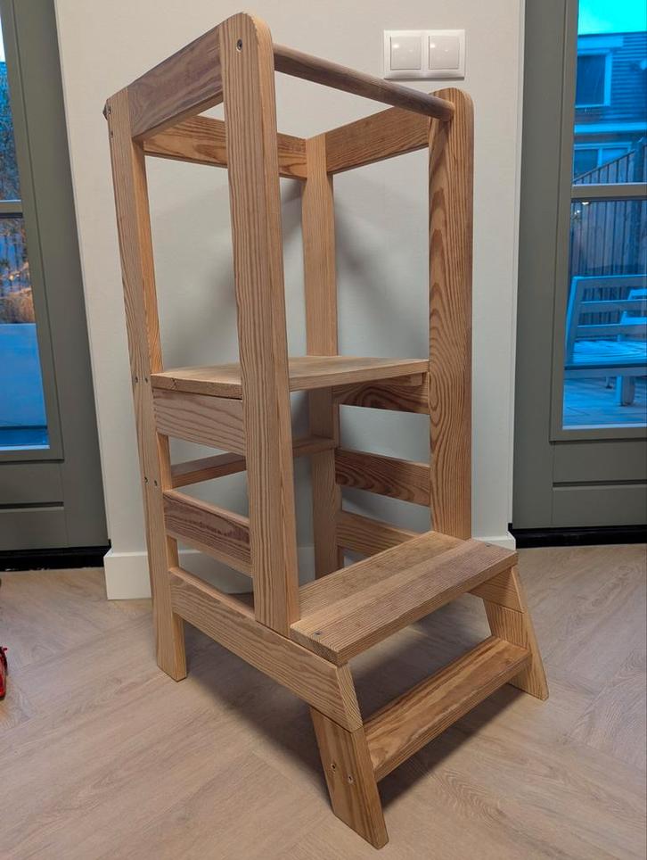 Houten trapje, leertoren, keukenhulp kind, Huis en Inrichting, Overige Huis en Inrichting, Gebruikt, Ophalen