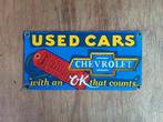 Emaille reclame CHEVROLET Used Cars reclamebord, Ophalen of Verzenden, Gebruikt, Reclamebord