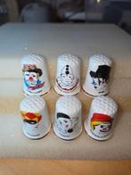 6 Vingerhoedjes verschillende clowns,pierrot mime, Ophalen of Verzenden, Zo goed als nieuw