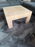Delato Vierkante white wash eiken salontafel, Huis en Inrichting, Tafels | Salontafels, Ophalen, Gebruikt, 50 tot 100 cm, 50 tot 100 cm