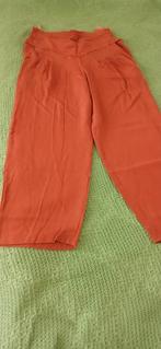 Vintage 100% zijden broek in warm oranje maat 38, Kleding | Dames, Broeken en Pantalons, Ophalen of Verzenden, Zo goed als nieuw