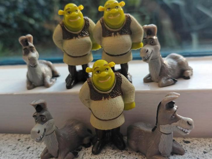 Shrek figuurtjes uit verrassingsei? Ezel en groen mannetje, Kinderen en Baby's, Speelgoed | Knuffels en Pluche, Zo goed als nieuw