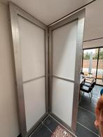 Hangdeur harmonica 3 panelen alu frame, Ophalen, 80 tot 100 cm, 215 cm of meer, Zo goed als nieuw