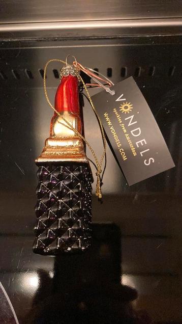 Vondels Lipstick Kerstbal Kerstmis NIEUW glas. beschikbaar voor biedingen