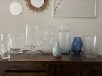 9 verschillende glazen vazen, Verzamelen, Glas en Borrelglaasjes, Ophalen, Zo goed als nieuw