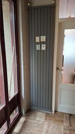 vlakke design radiator verticaal, kleur antraciet, Radiator, Minder dan 60 cm, Ophalen of Verzenden, Zo goed als nieuw