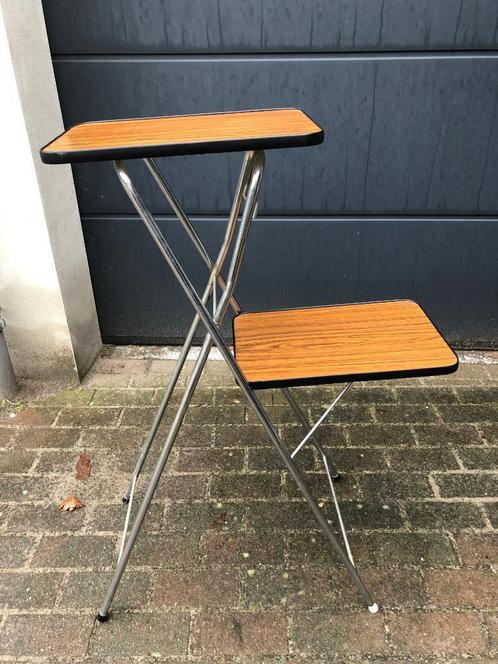 Diatafeltje Plantentafel Vintage Retro, Huis en Inrichting, Tafels | Bijzettafels, Gebruikt, Overige vormen, 60 cm of meer, Minder dan 55 cm