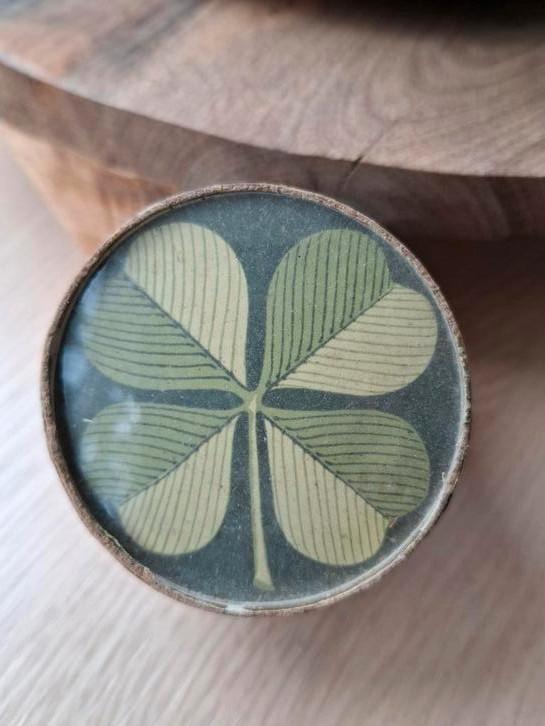 Klavertje vier doosje, Antiek en Kunst, Curiosa en Brocante, Ophalen of Verzenden