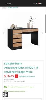 Nieuwe Kaptafel Sherry - Verkeerde Kleur verzonden!!, Ophalen, 100 tot 150 cm, Nieuw, Minder dan 100 cm