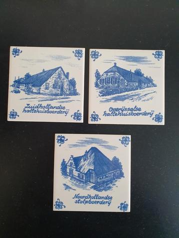 3 oude wandtegels boerderij beschikbaar voor biedingen