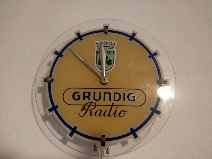 vintage jaren 50 Grundig radio reclame klok, Audio, Tv en Foto, Overige Audio, Tv en Foto, Gebruikt, Ophalen of Verzenden