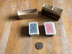 Oud patience doosje met twee pakken miniatuur speelkaarten, Hobby en Vrije tijd, Gezelschapsspellen | Kaartspellen, Een of twee spelers