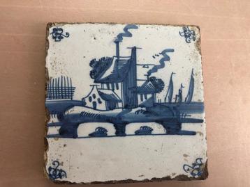 Hollandse tegel antiek, 13x13 cm beschikbaar voor biedingen