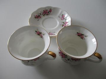2 Kop & schotels, Royal Ascot, Fine Bone China, Society Rose beschikbaar voor biedingen